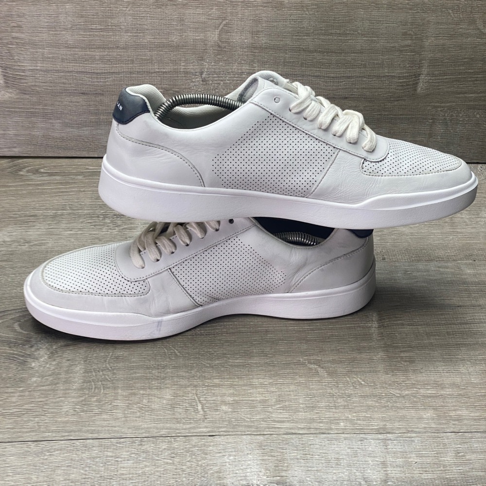 Cole Haan Shoes Grand Crosscourt Mens 11.5 White Leather Sneakers C33987 Navy - Picture 9 of 10